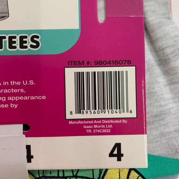 LOL Surprise Girls 3-pack Tees 4 Short Sleeve Graphic Print T-Shirts Size 4 - Picture 4 of 5